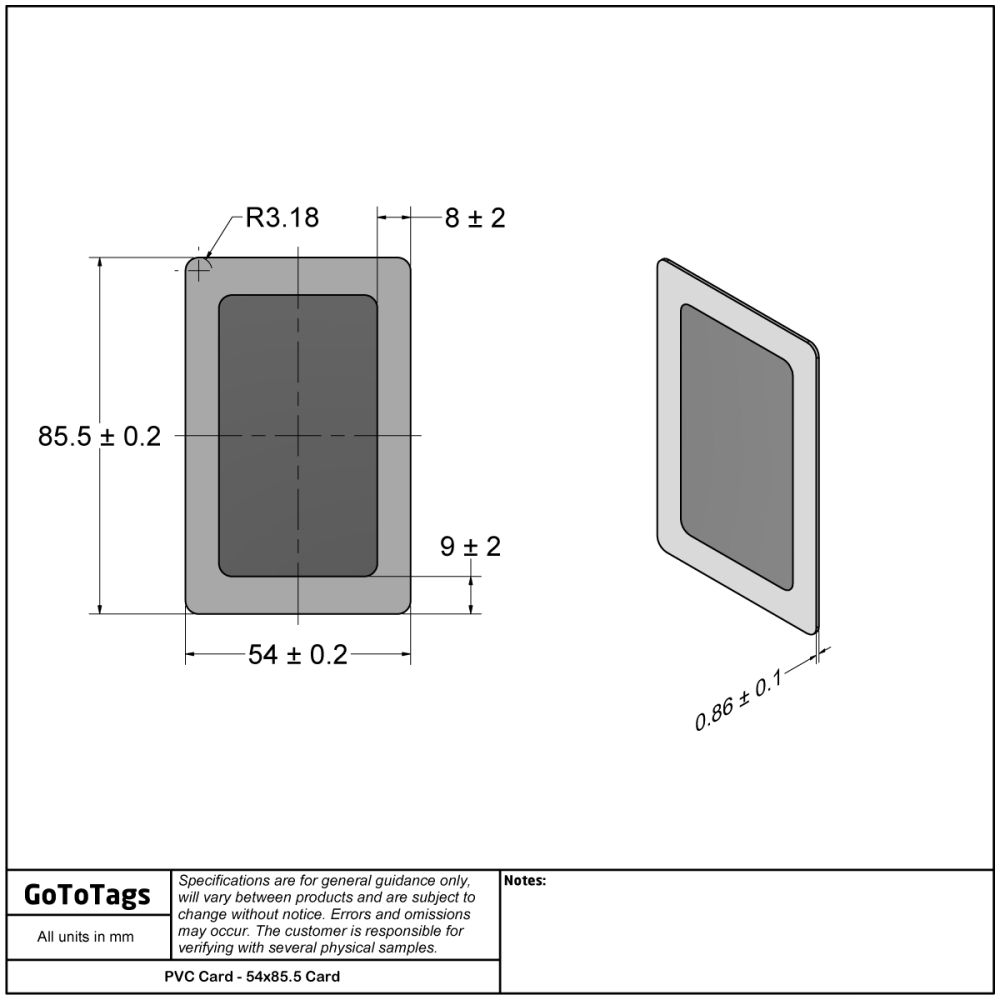 Buy NFC PVC Card - MIFARE Classic EV1 1K (MF1S503yX) - NFC Tag
