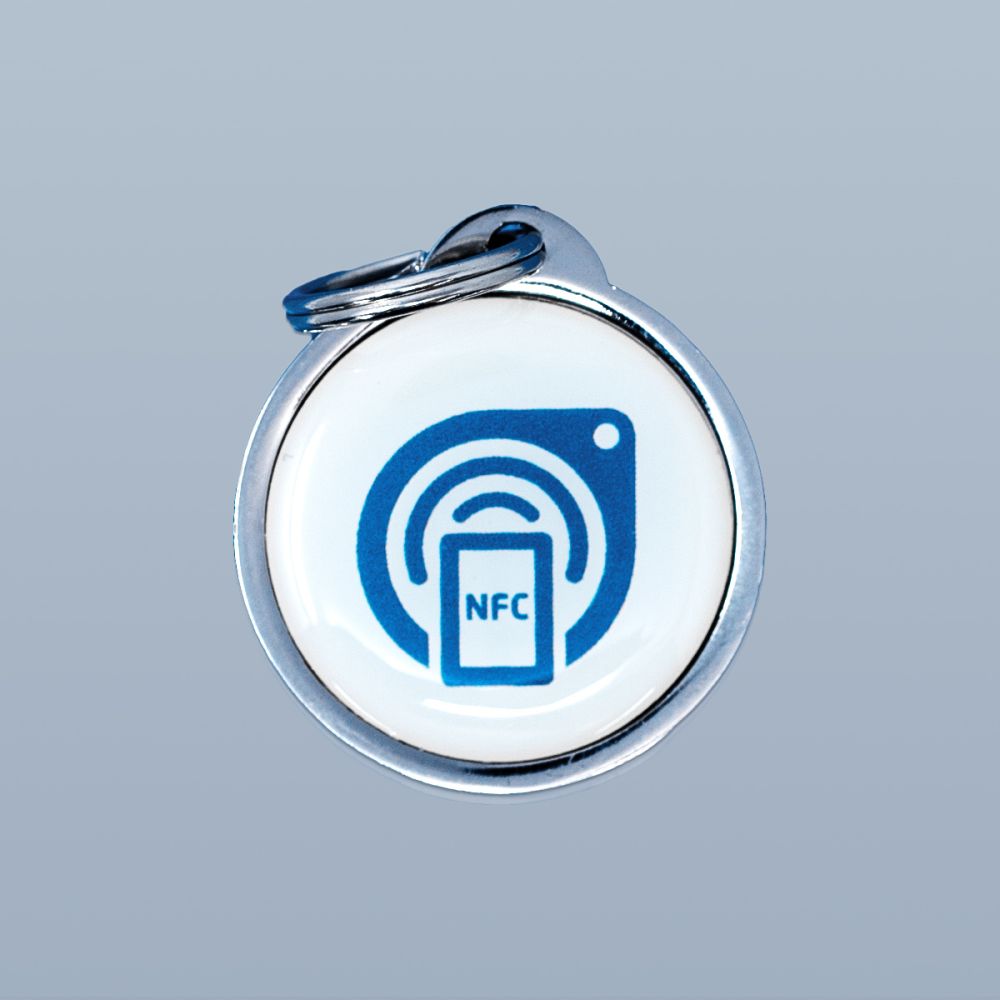 Pre-Printed Heavy Duty NFC Pet Tag - NTAG213 - 30 mm Circle