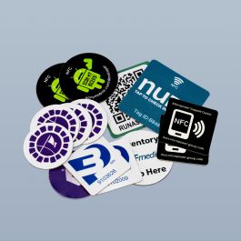 NFC onetouchlabel, individual sticker for metal surfaces, 3D
