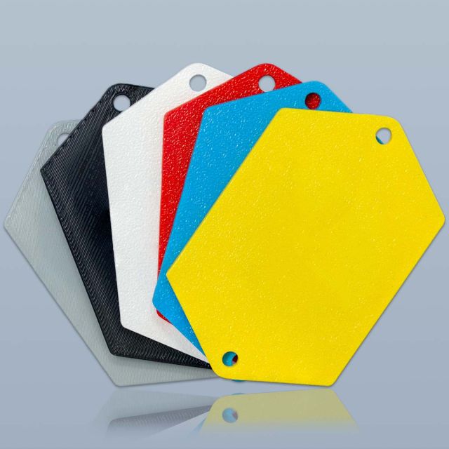 3D Printed NFC Token - NTAG213 - 77 X 50 mm Polygon - Two Holes - NFC Tag