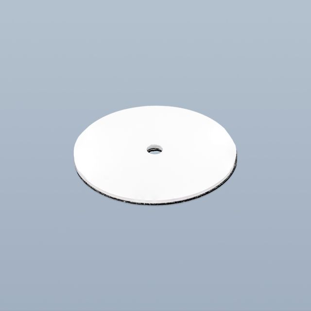 On-Metal NFC Sticky Token - NTAG213 - 30 mm Circle - Hole - White - NFC Tag