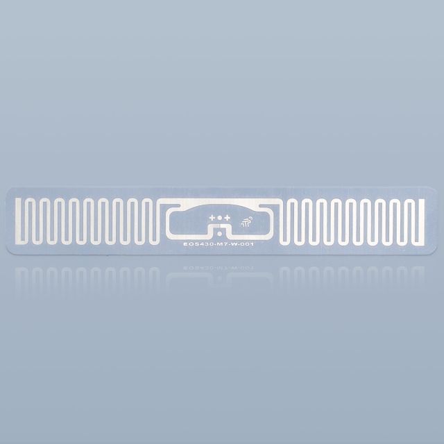 Tageos EOS-430 Clear Wet UHF RFID Inlay 33k Roll - NXP UCODE 9 - 74 x 12 mm Rectangle - RFID Tags